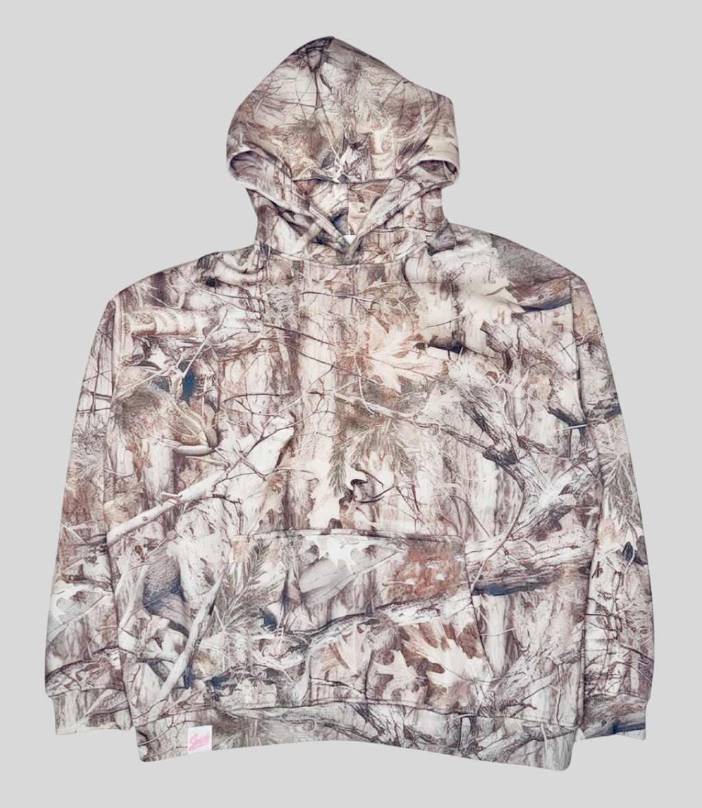 GHOSTWOOD PINK SWISH CAMO HOODIE