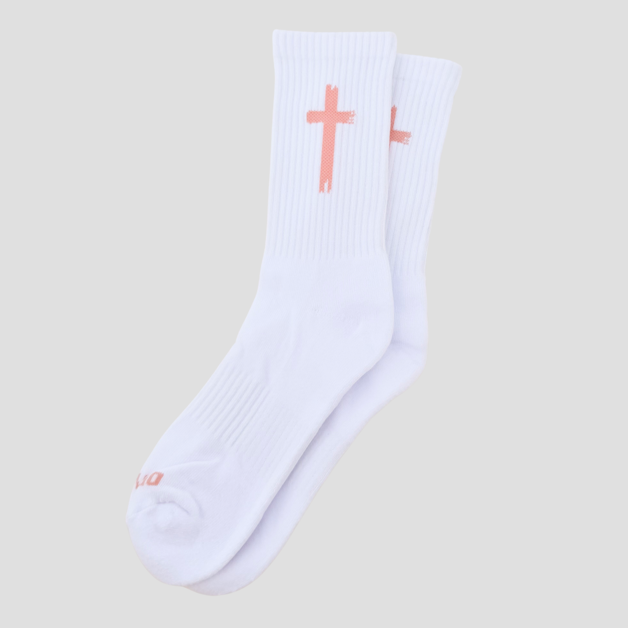 Swish Lab Cross Logo crew socks featuring cushioned footbed, ribbed arch support, and breathable athletic cotton blend.